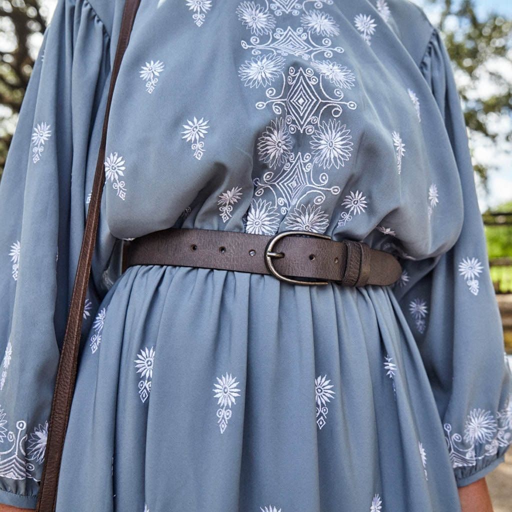 Classic Women's Leather Belt for Jeans - 35018 Dieke