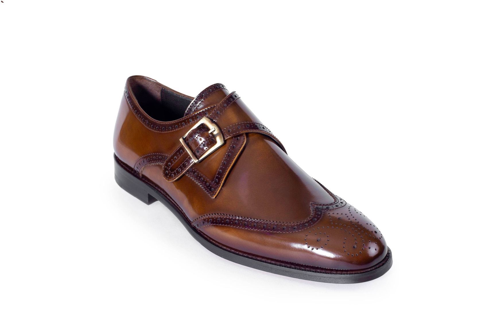 VellaPais Wingtip Monkstrap Walnut Brown