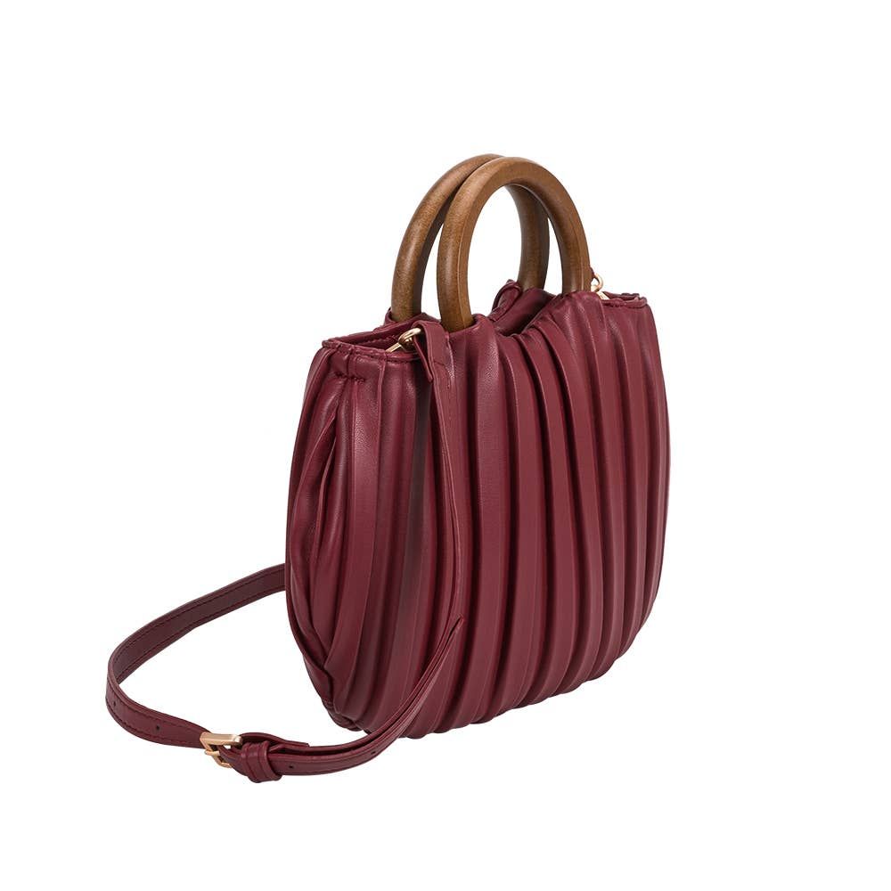 Kate Vegan Crossbody Bag in Burgundy