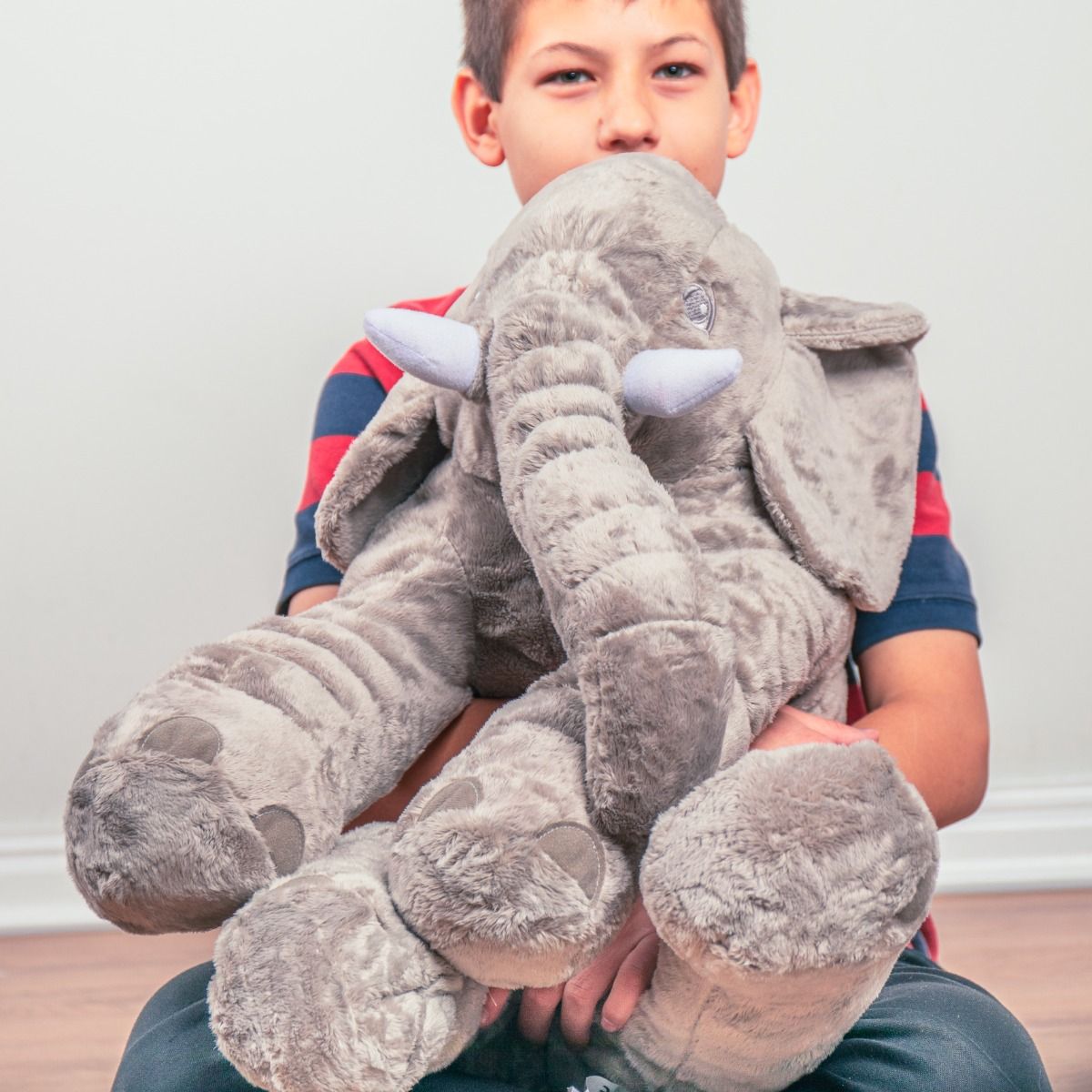 LEEZ Grey Elephant Doll Child Appealing Pillow Plush Toy