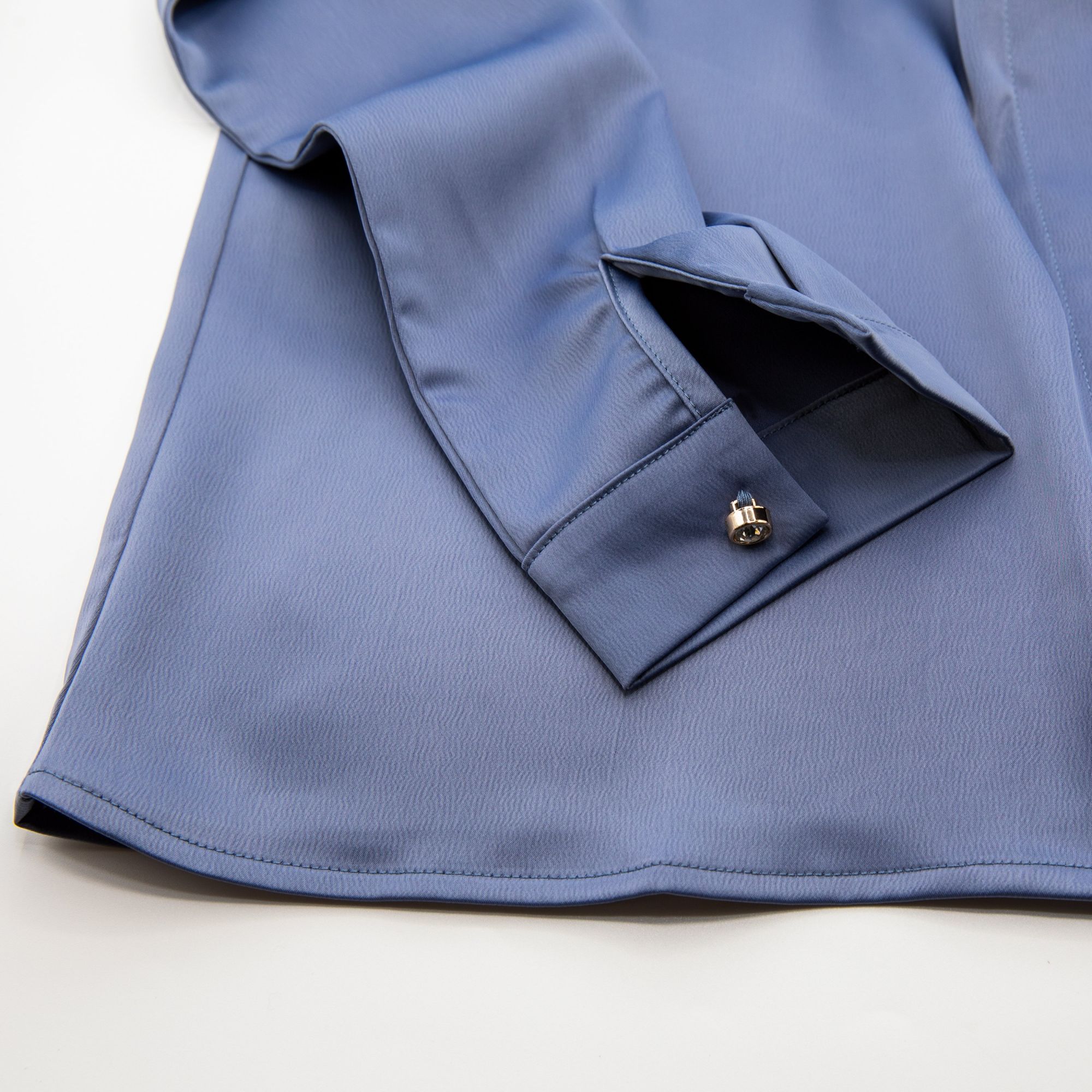 Leez Women Satin Shirt Blue