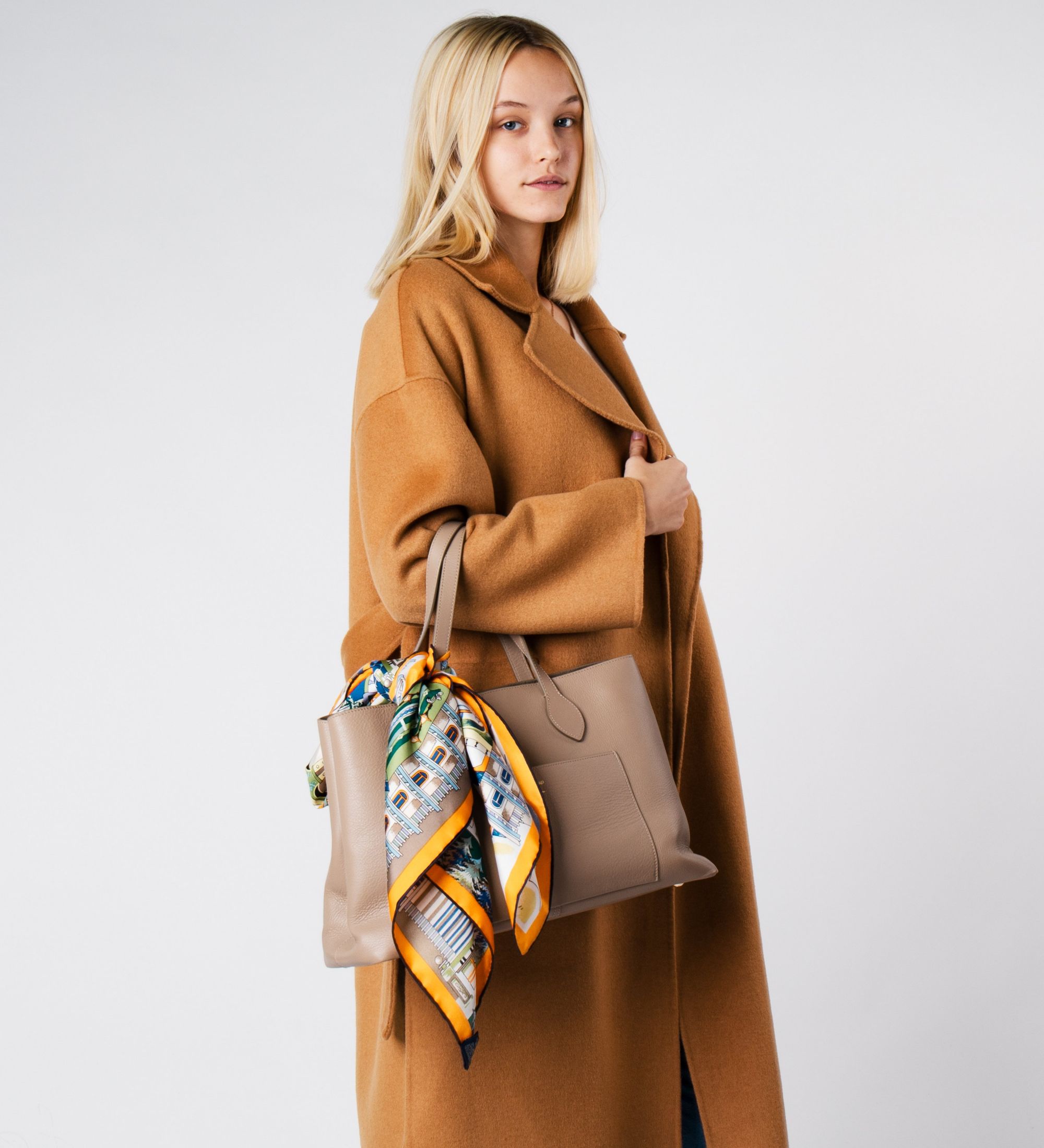 LEEZ Women Double Face Wool Coat - Camel