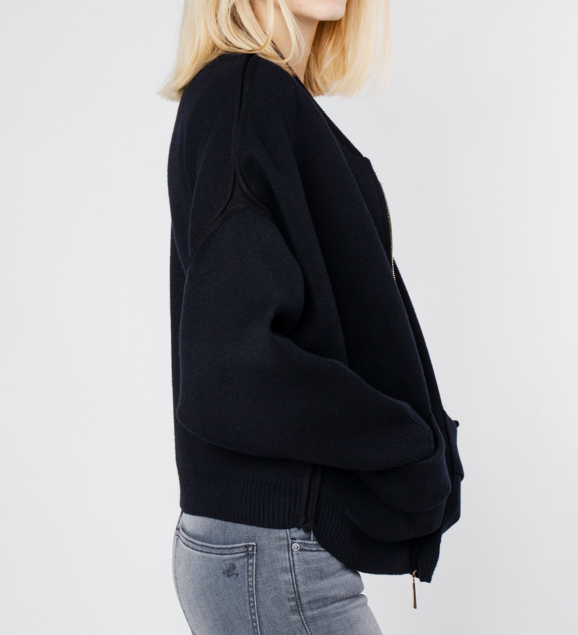 LEEZ Women Knit Zip Jacket