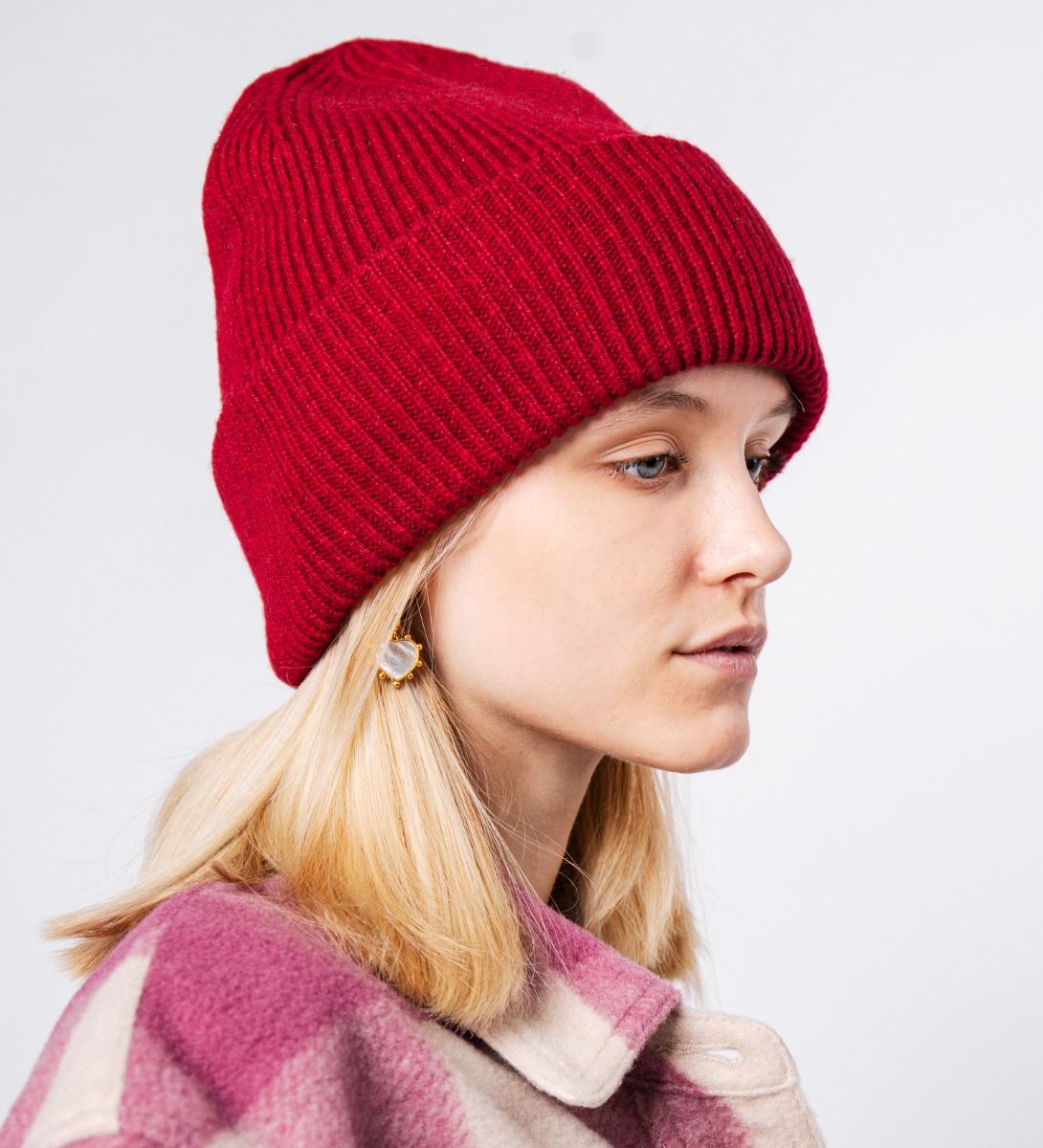 LEEZ Women Wool Knit Striped Beanie - 3 Pack