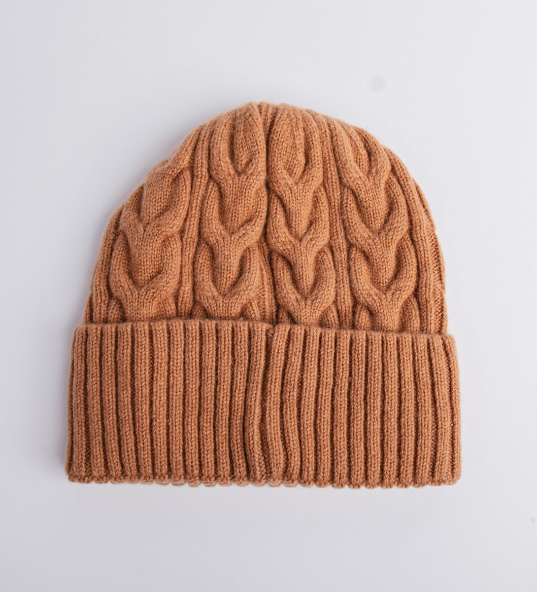 LEEZ Women Wool Chunk Twist Knit Beanie