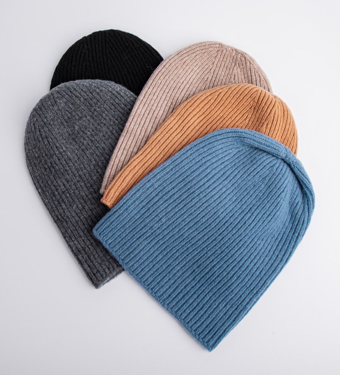 LEEZ Women Wool Knit Striped Beanie