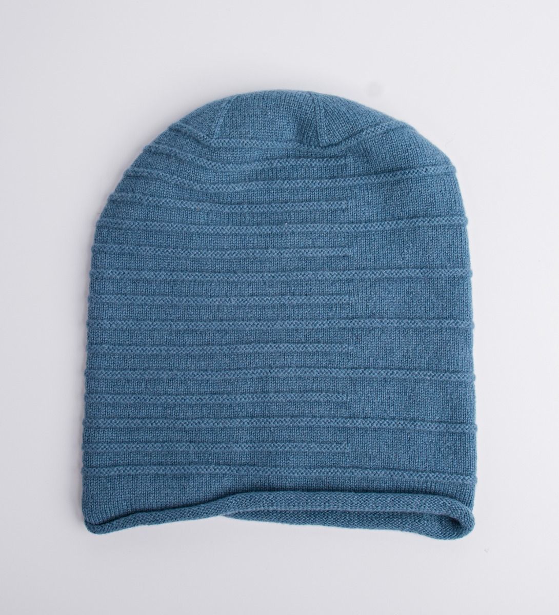 LEEZ Women Wool Crease Knit Layered Slouchy Beanie