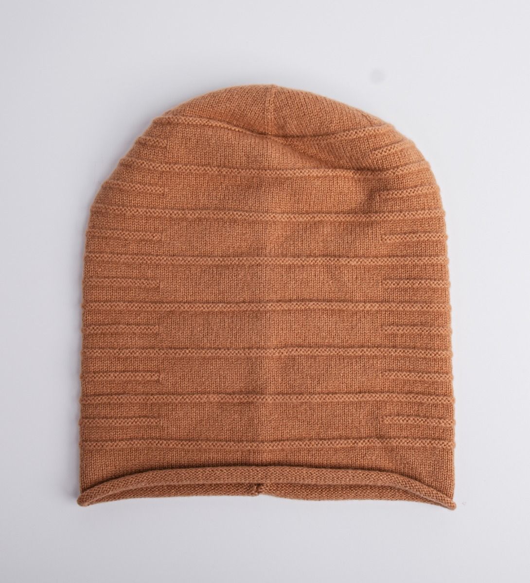 LEEZ Women Wool Crease Knit Layered Slouchy Beanie