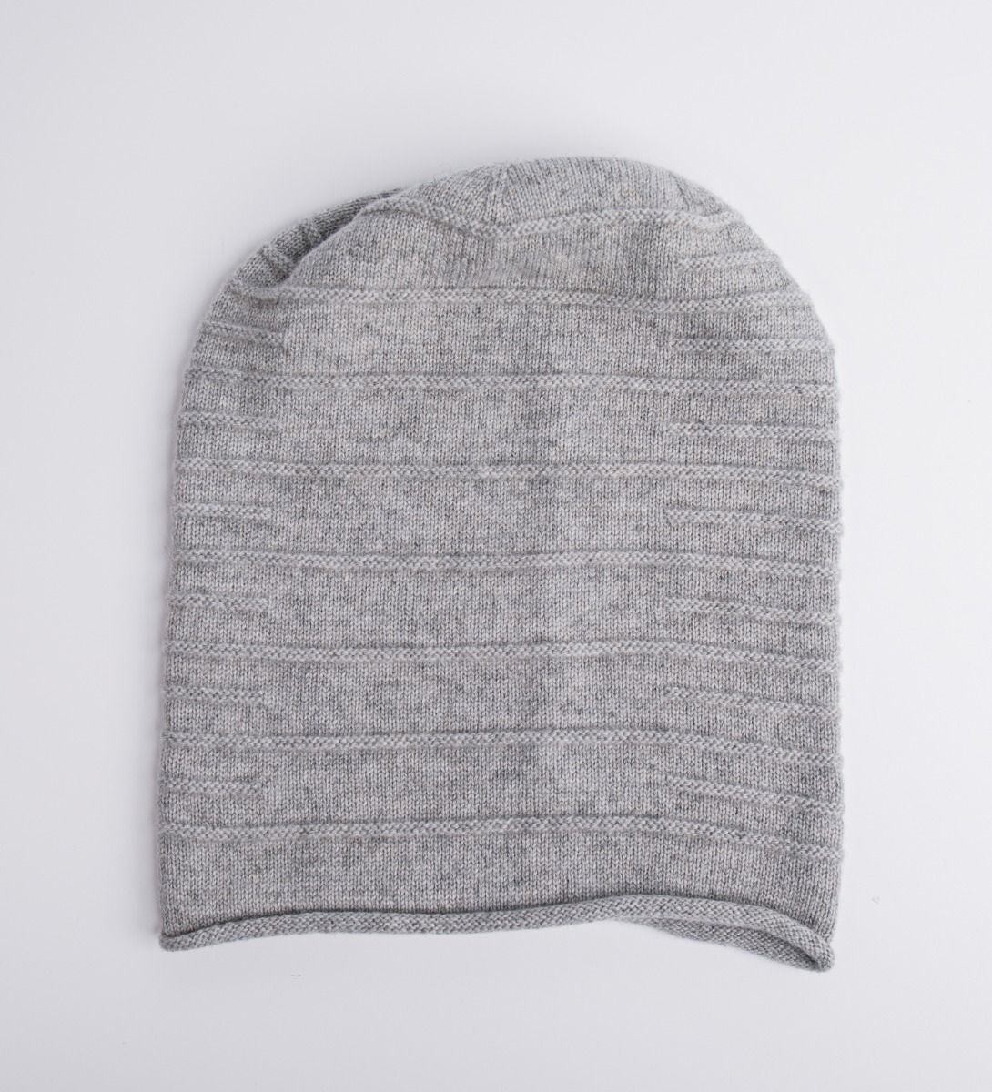 LEEZ Women Wool Crease Knit Layered Slouchy Beanie