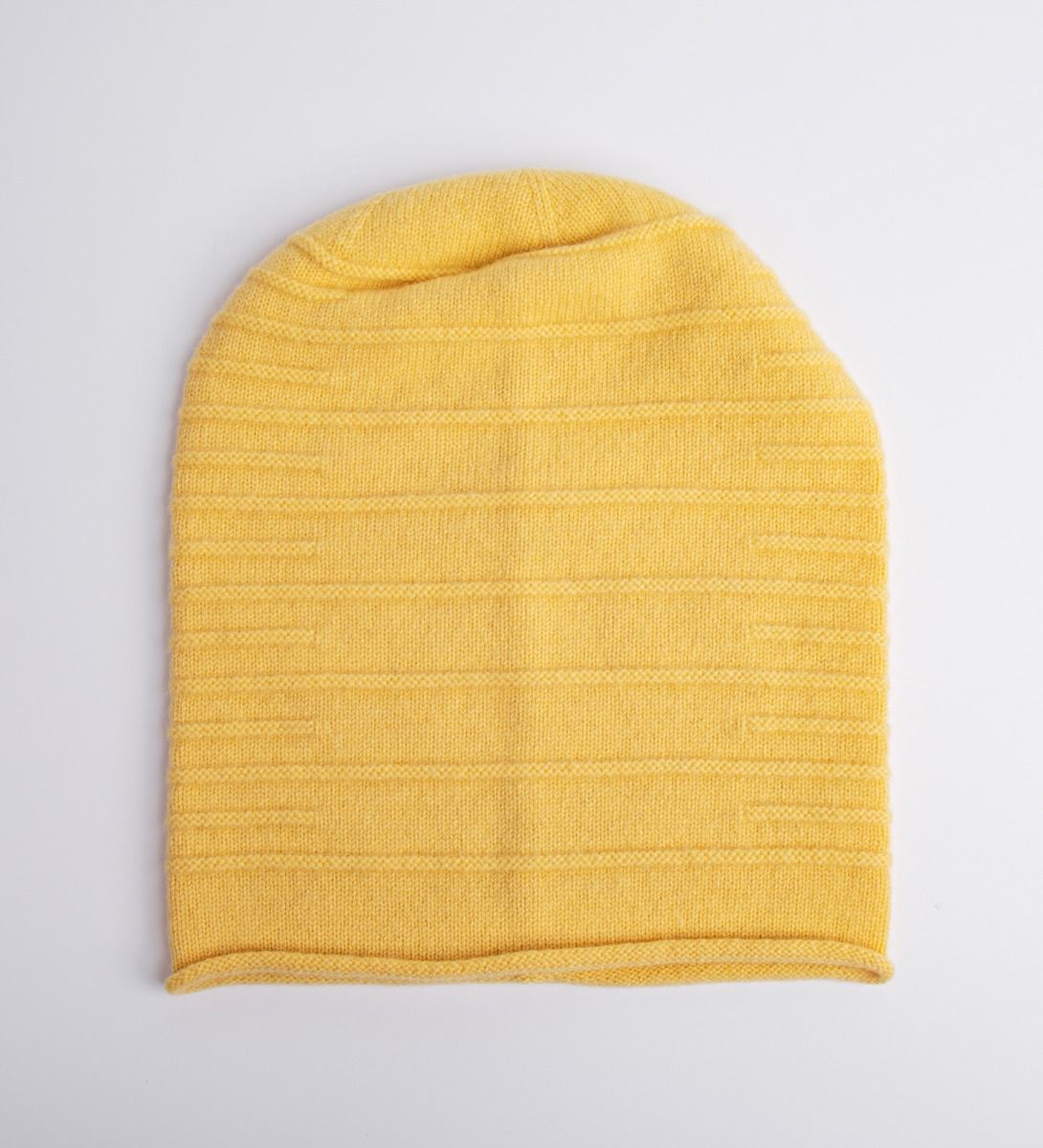 LEEZ Women Wool Crease Knit Layered Slouchy Beanie