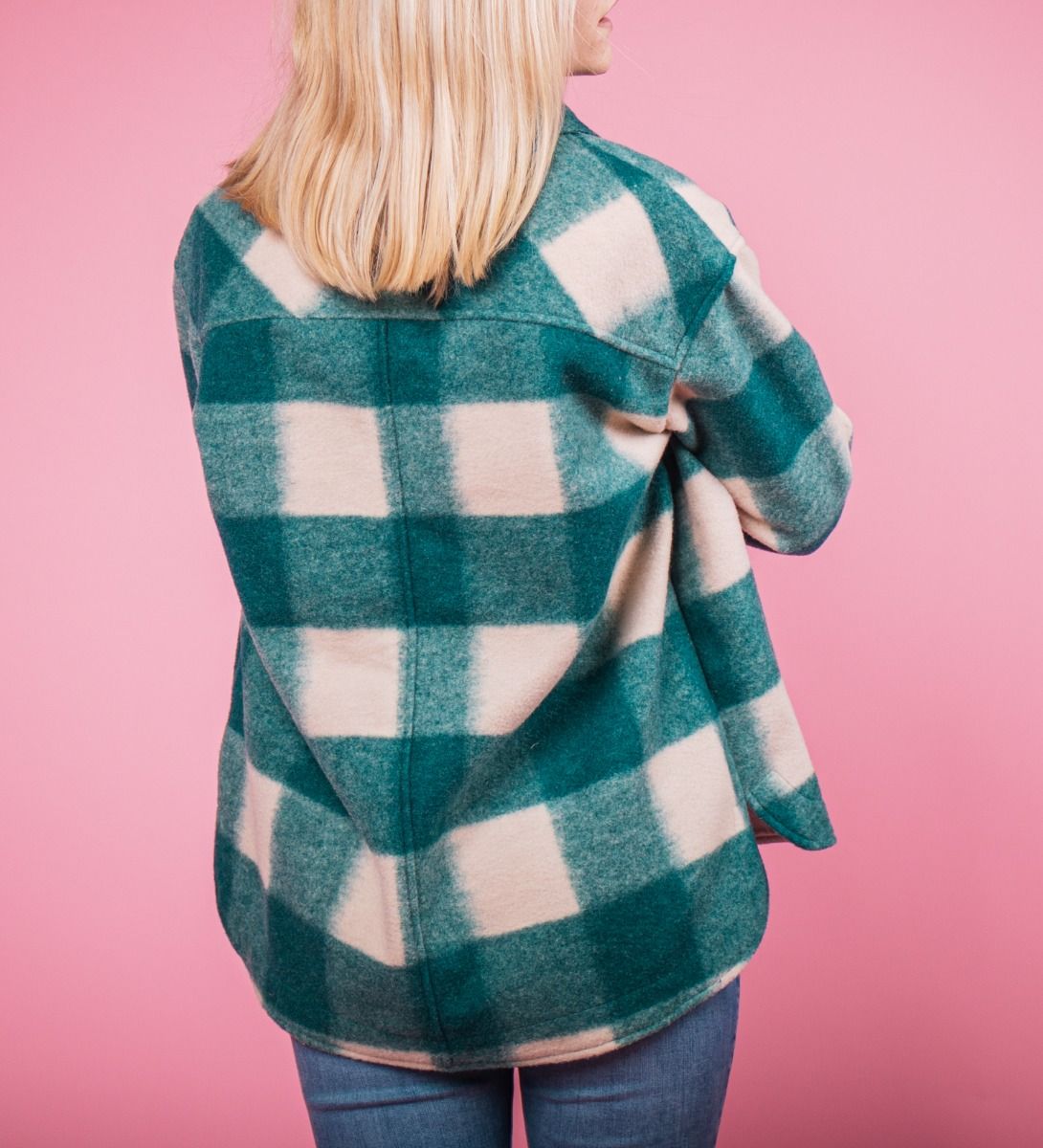 Plaid Shirt Jacket Green