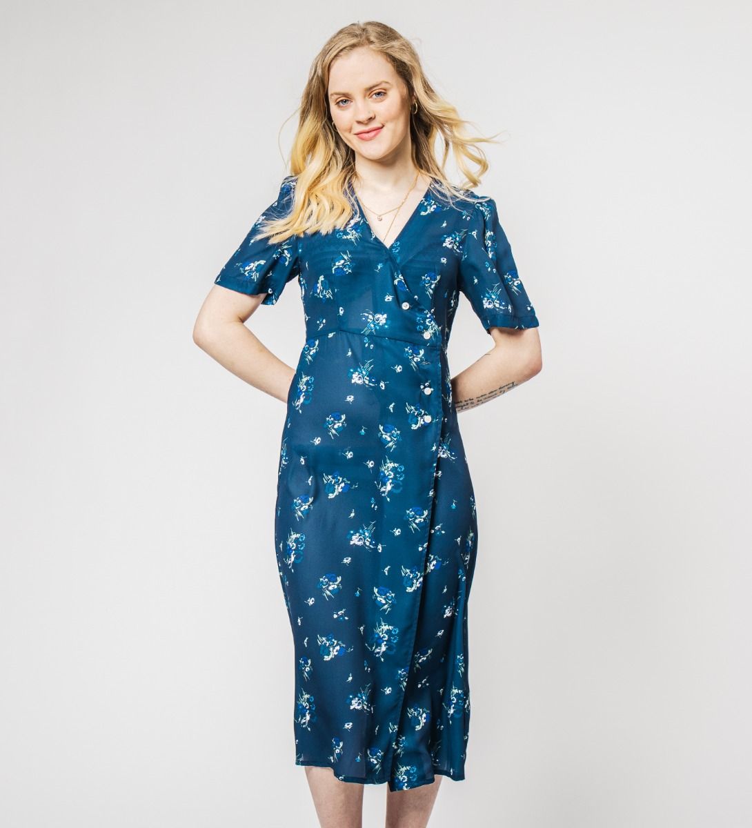 Floral Print Dress Navy