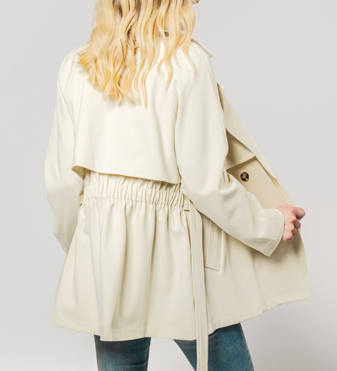 Short Trench Coat Butter