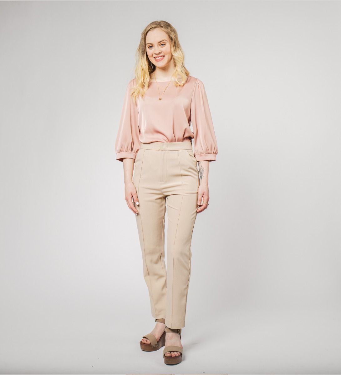 Puff Sleeve Blouse Pink