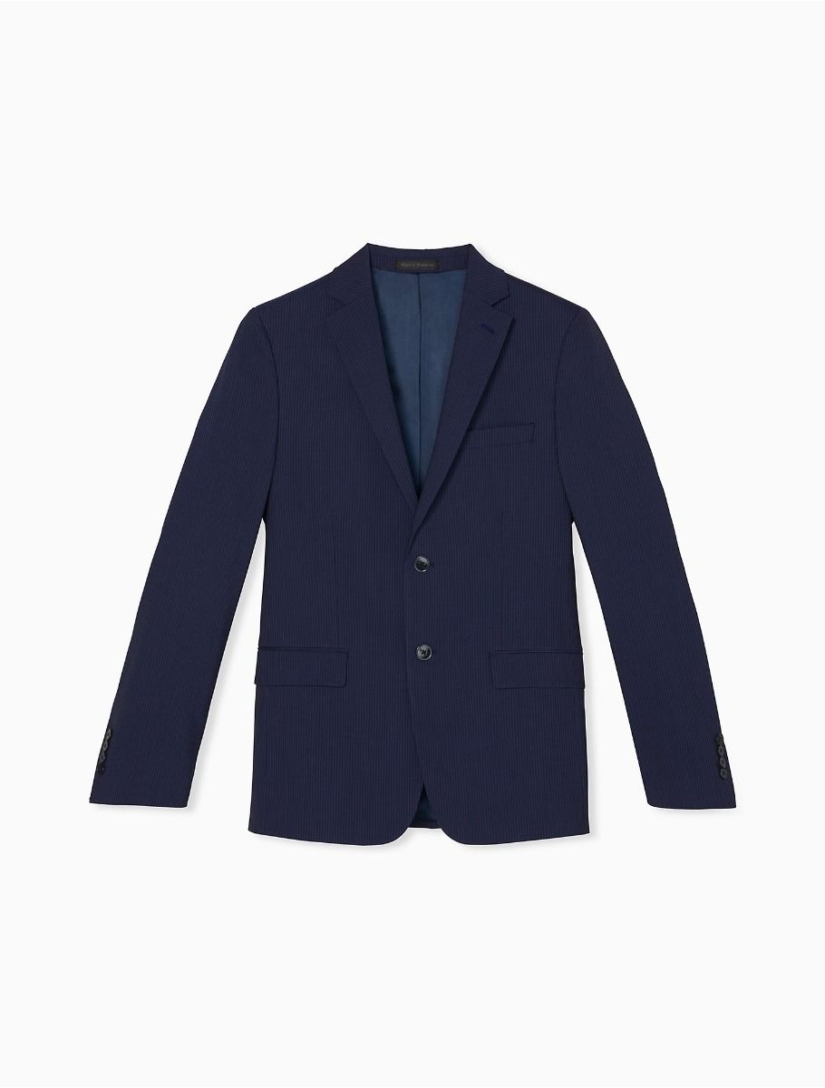 Skinny Fit Pinstripe Suit Jacket