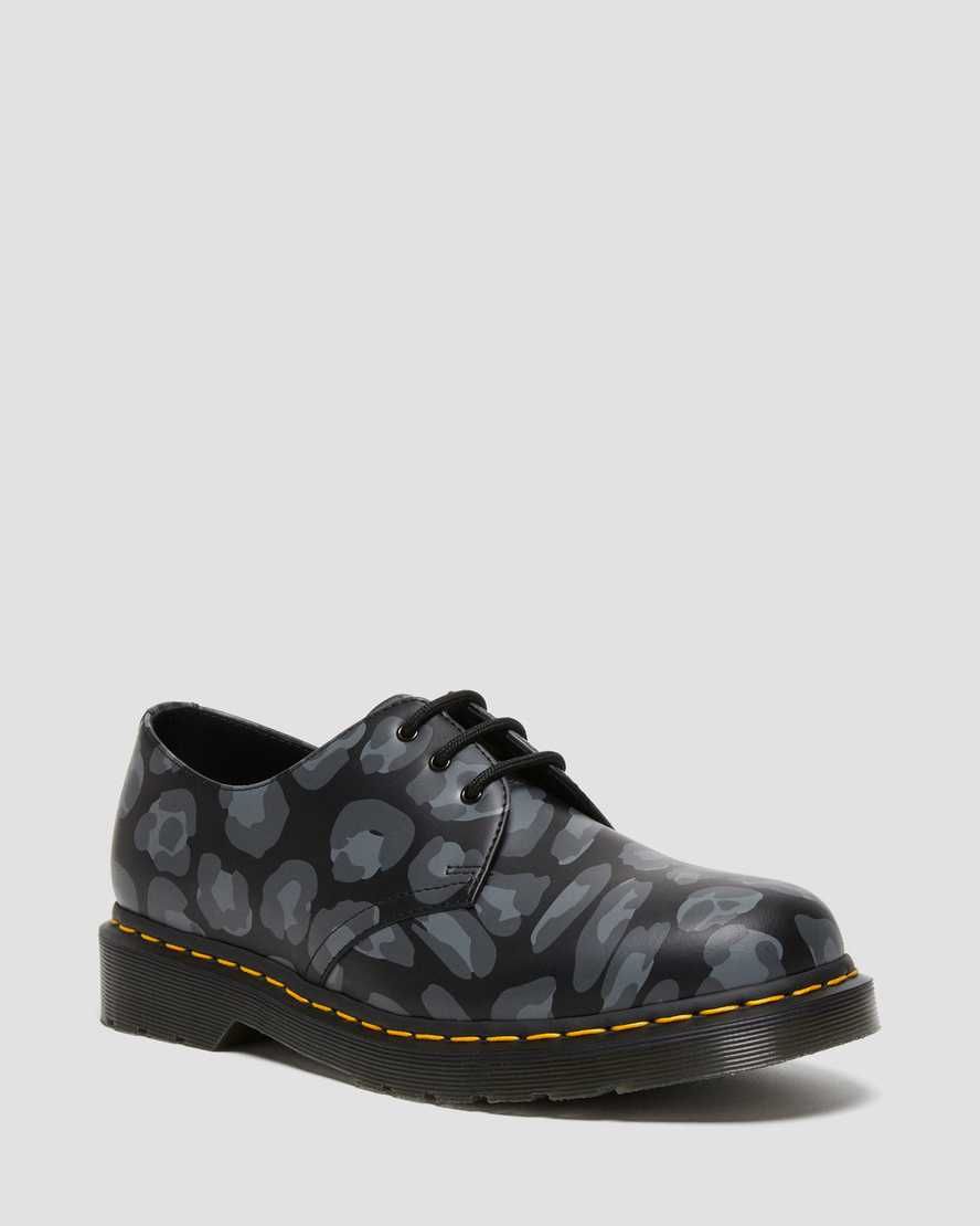 1461 DISTORTED LEOPARD PRINT OXFORD SHOES LEEZ New York