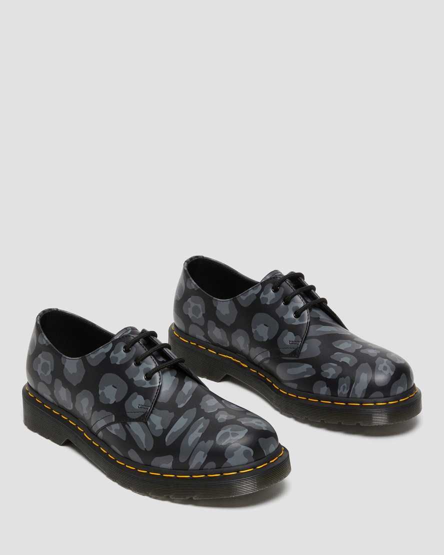 1461 DISTORTED LEOPARD PRINT OXFORD SHOES