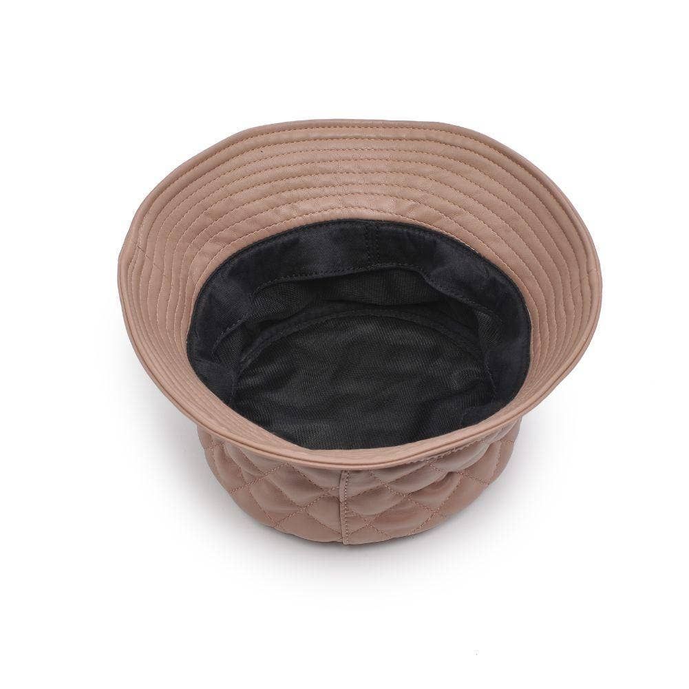 Quilted Vegan Leather Bucket Hat