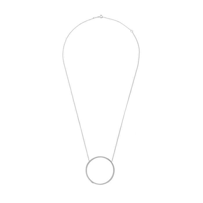 24/7 silver hoop necklace