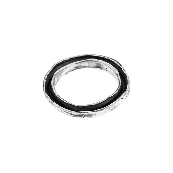 24/7 silver rough antique ring