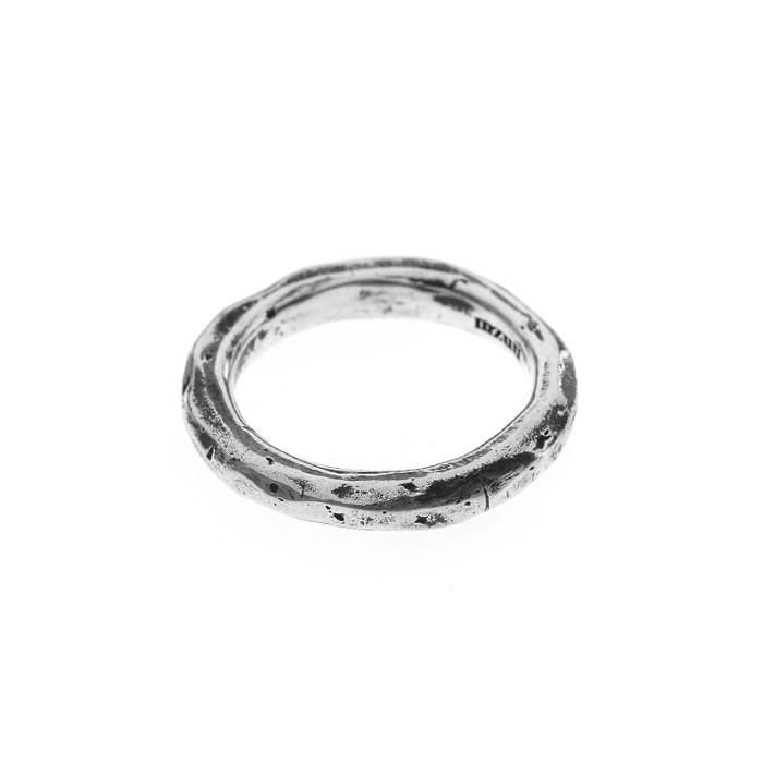 24/7 silver rough ring