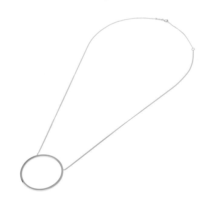 24/7 silver hoop necklace