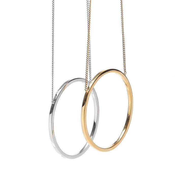 24/7 silver hoop necklace