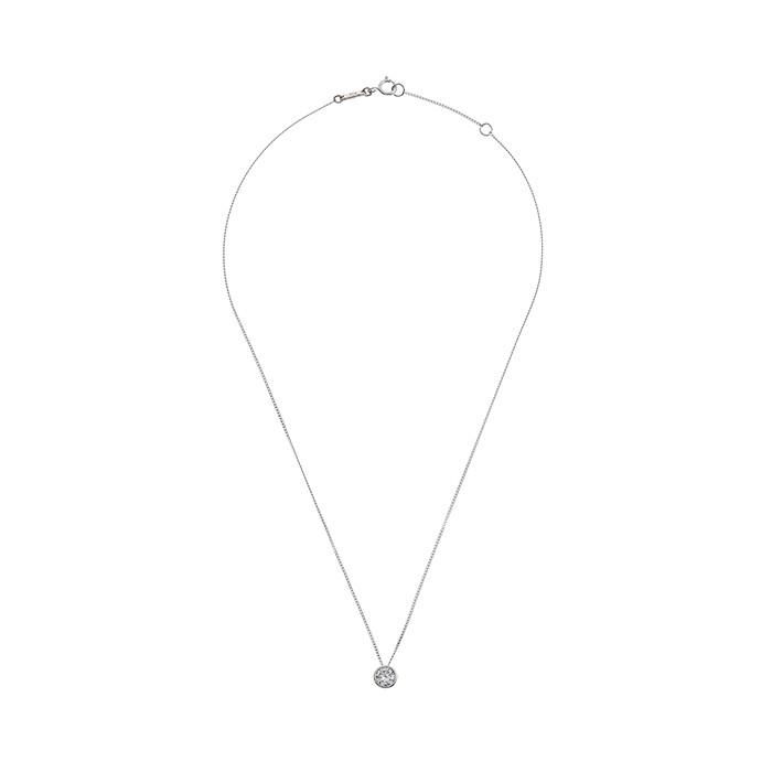 24/7 silver crystal necklace