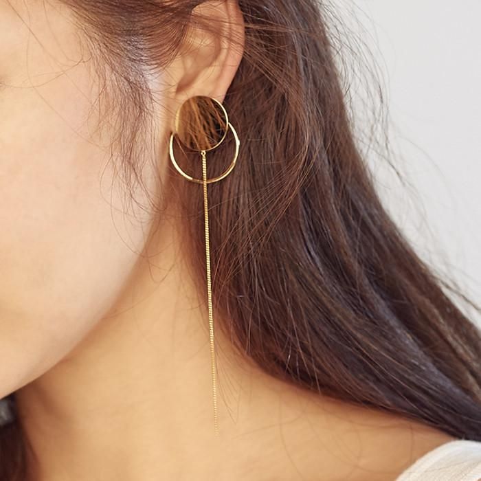 24/7 Circle and Hoop Drop Single Earring