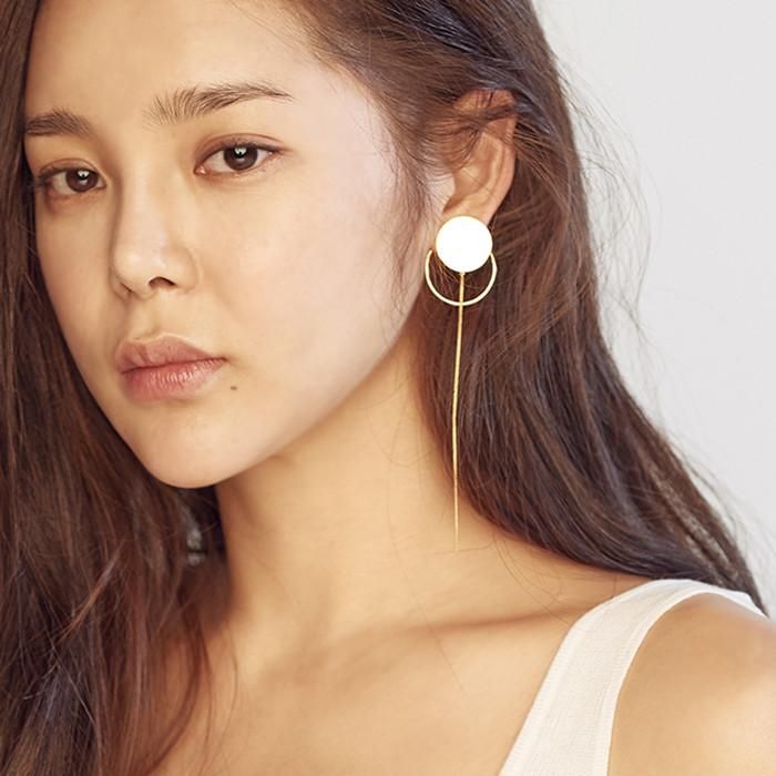 24/7 Circle and Hoop Drop Single Earring