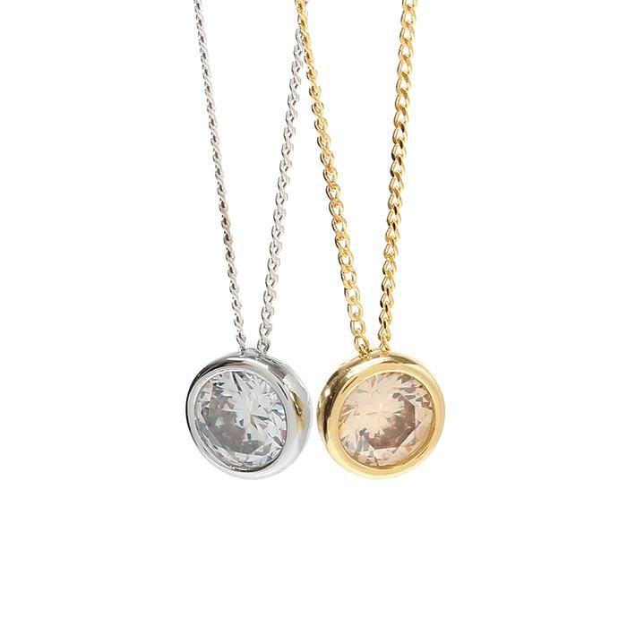 24/7 silver crystal necklace