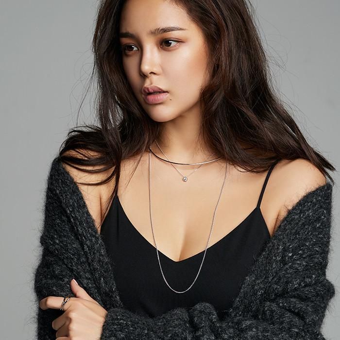 24/7 silver crystal necklace