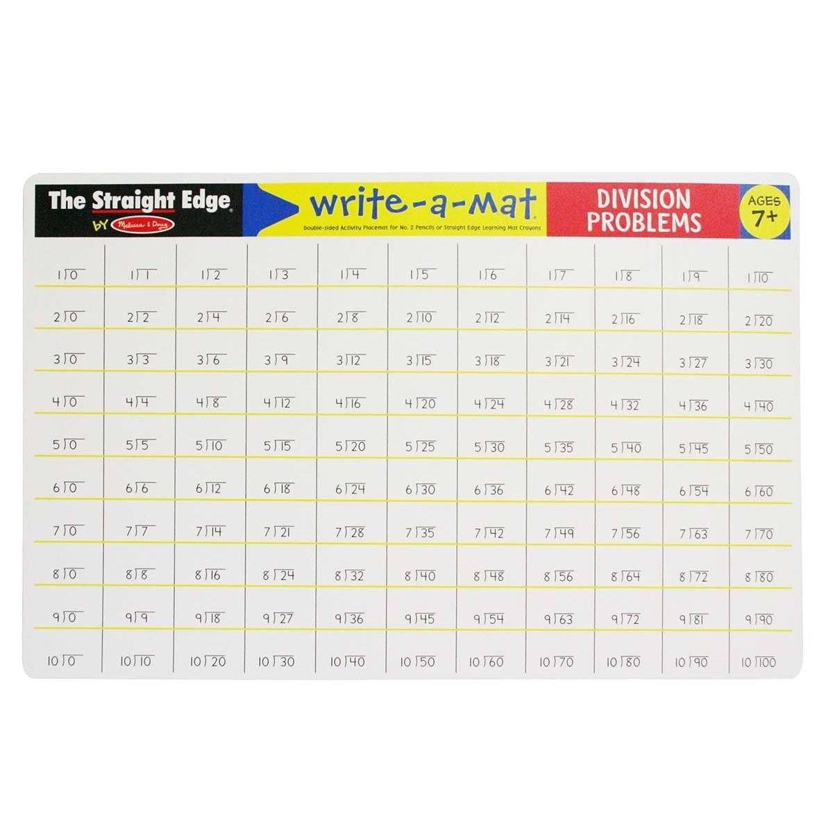 Melissa & Doug - Division Problems Write-A-Mat