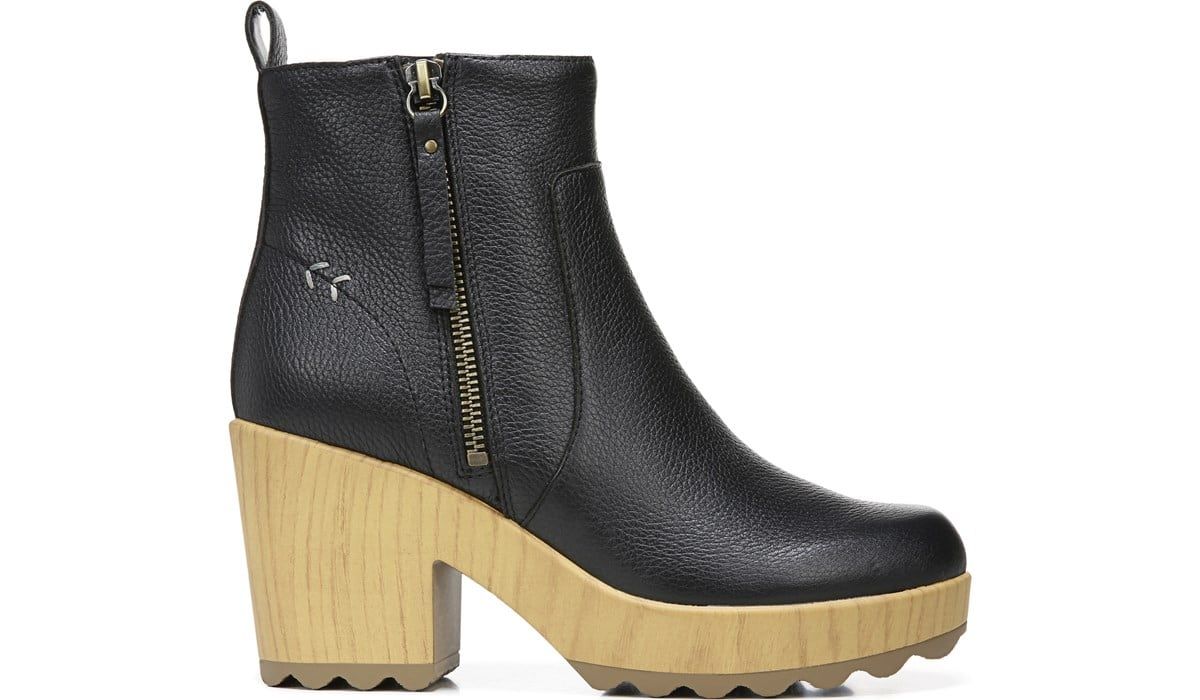Win Over Block Heel Ankle Boot