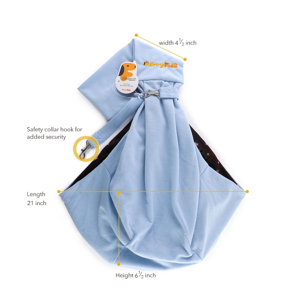 FurryFido Classic Reversible Dog & Cat Carrier Sling