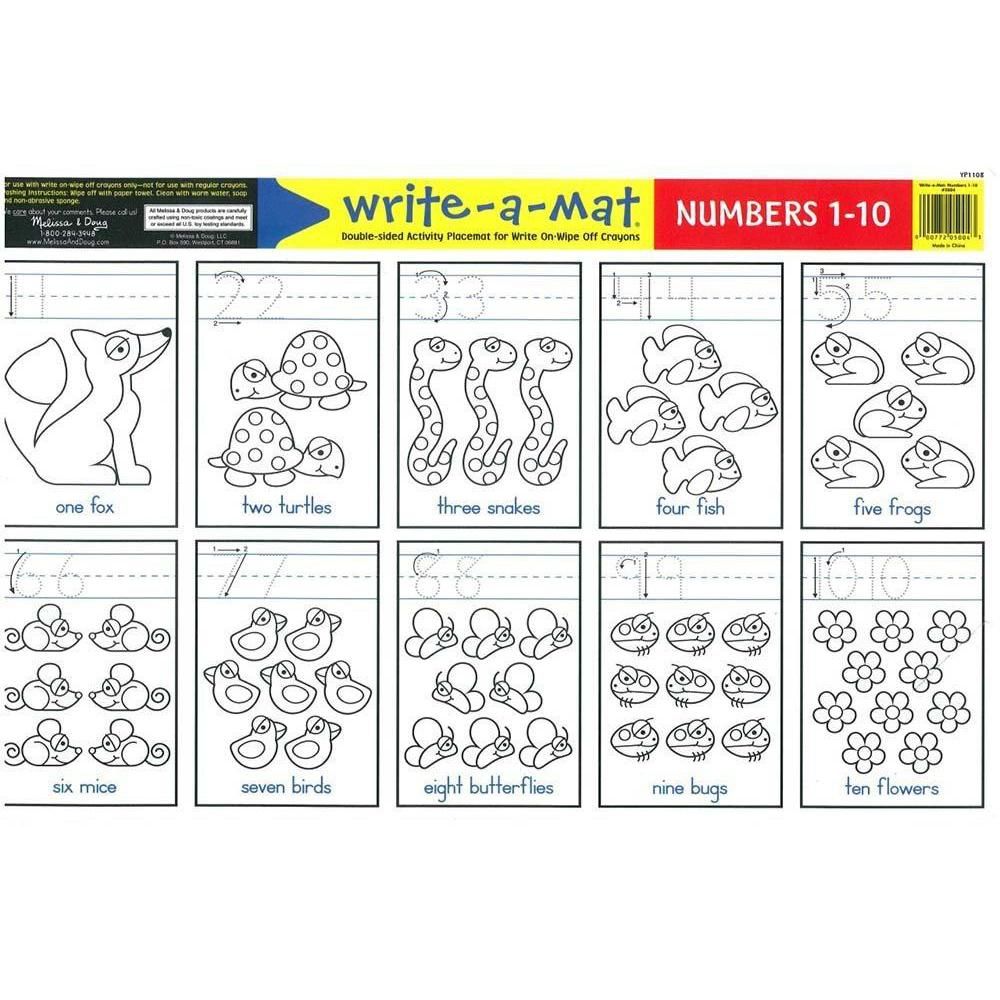Melissa & Doug - Numbers 1-10 Write-A-Mat