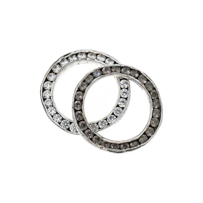 24/7 silver rough crystal ring