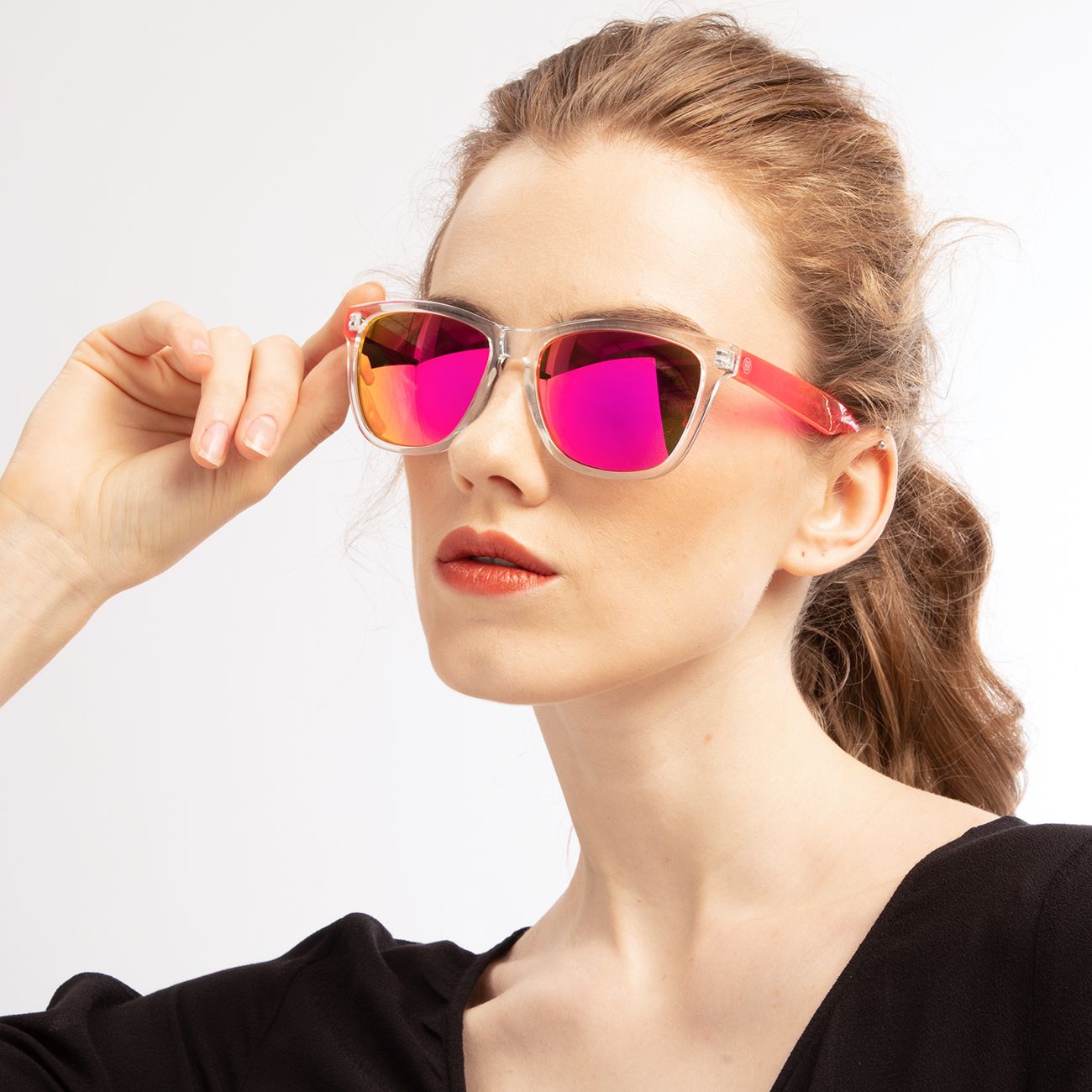 Massalia: Myglassesmart Pink Sunglasses UV400 Mirrored Lens for Women 55mm 