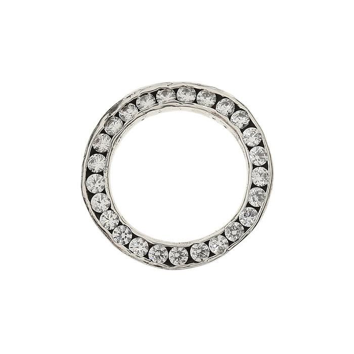 24/7 silver rough crystal ring