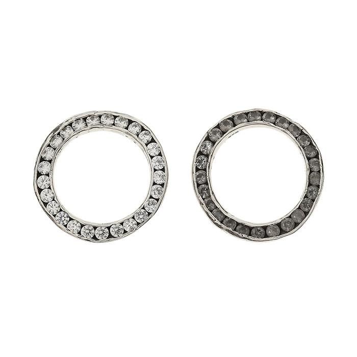 24/7 silver rough crystal ring