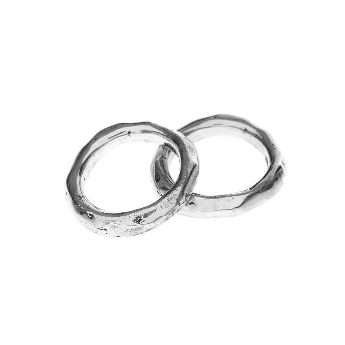 24/7 silver rough crystal ring