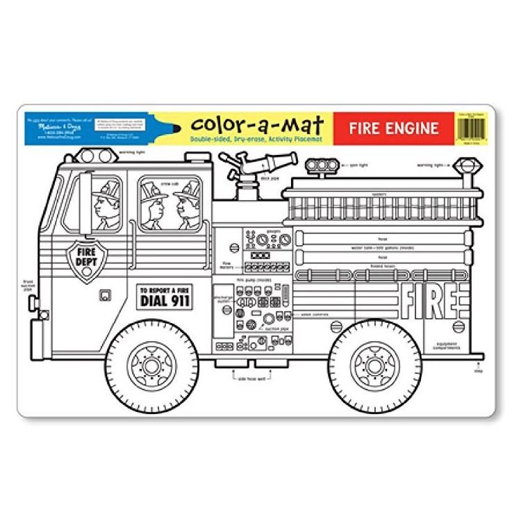 Melissa & Doug - Fire Engine Color-A-Mat