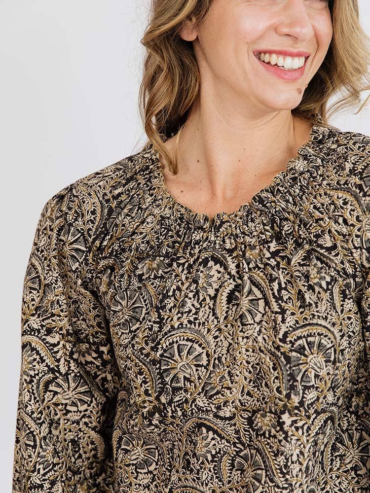 Yashvi Long Sleeve Dress Midnight