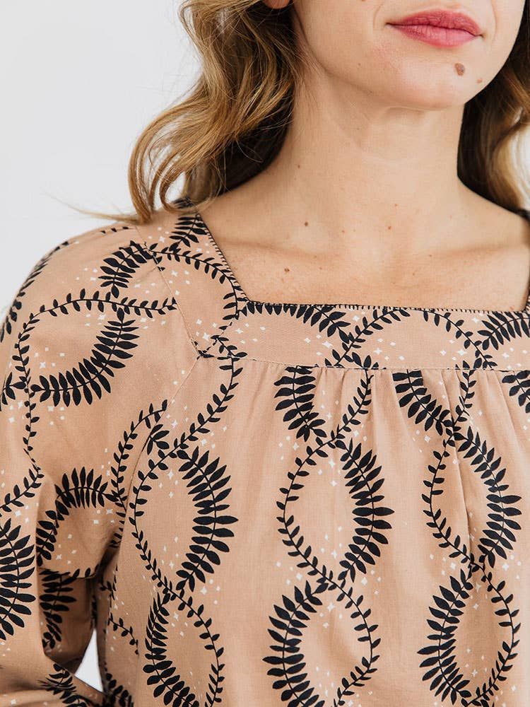 Alexis Long Sleeve Mini Dress Vine Twist Sand