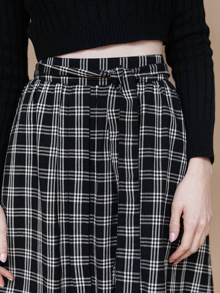 Laci Skirt Black Plaid
