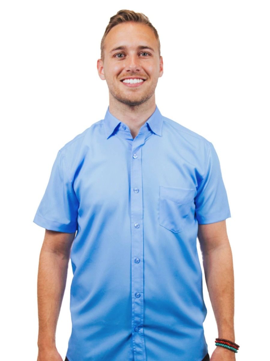 The Halpert Performance Button Up - Blue