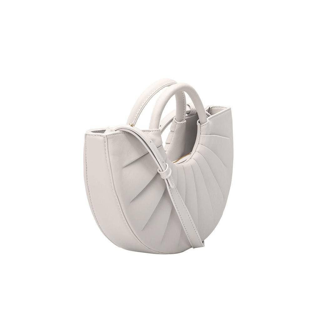Karlie Vegan Top Handle Bag in Bone