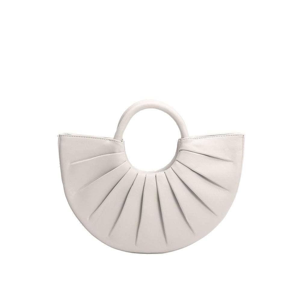 Karlie Vegan Top Handle Bag in Bone