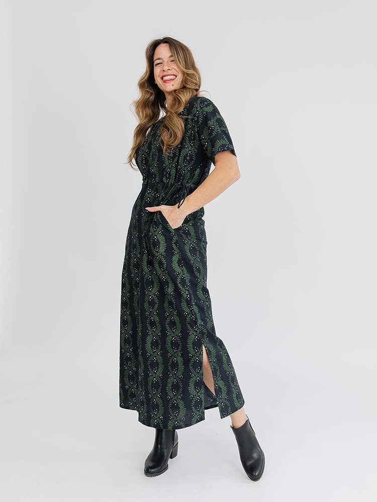 Aimee Maxi Dress Vine Twist Forest