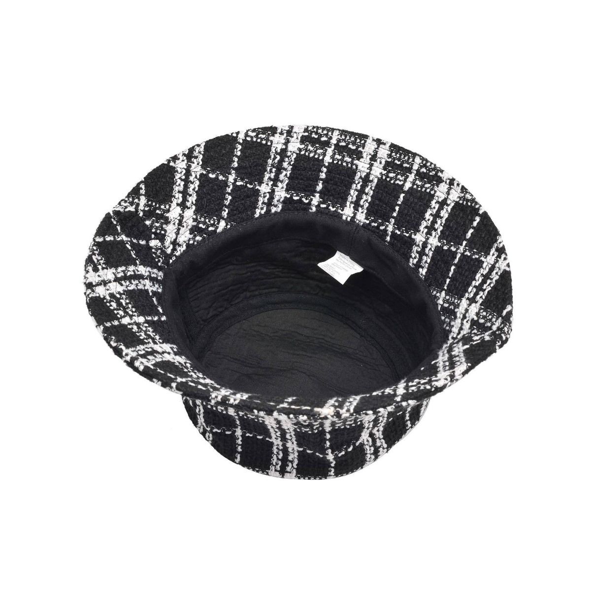 Plaid Bucket Hat - Black White